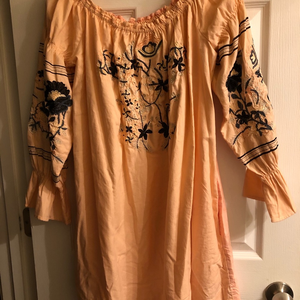 NWT free people peach dress lg